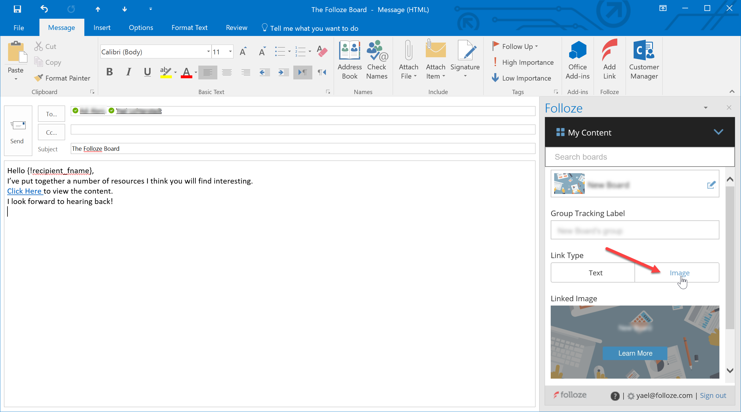 KB outlook Add board add photo link.png