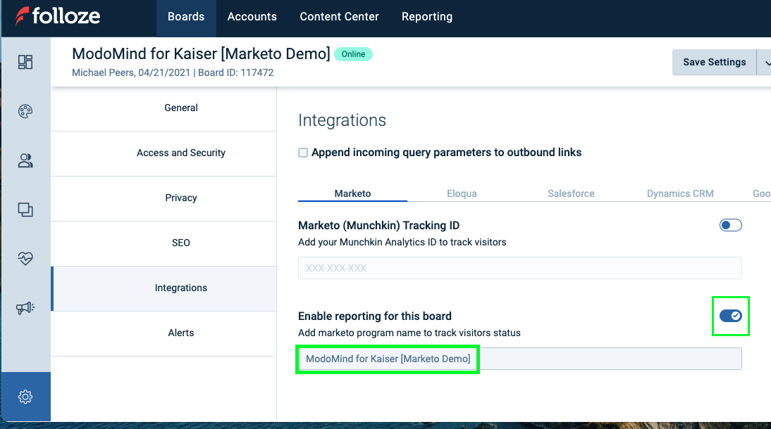 Folloze + Marketo - Connector Setup Guide